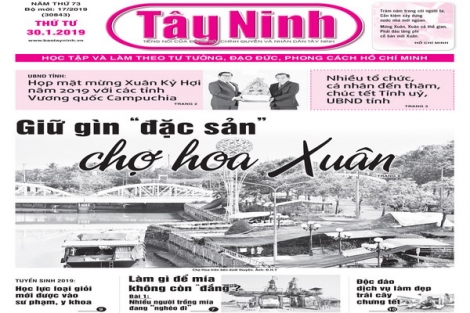 Điểm báo in Tây Ninh ngày 30.01.2019