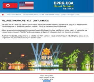 Bộ Ngoại giao Việt Nam mở trang web cho thượng đỉnh Mỹ-Triều