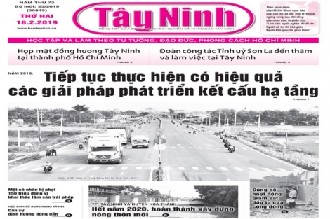 Điểm báo in Tây Ninh ngày 18.02.2019