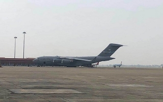 Trực thăng phục vụ Tổng thống Donald Trump đã đến sân bay Nội Bài