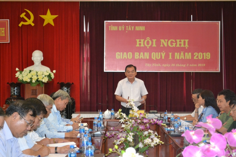 Tỉnh uỷ Tây Ninh giao ban công tác quý I.2019