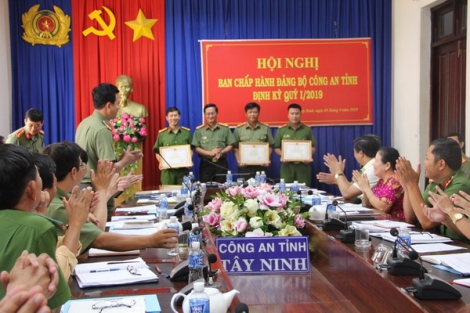 Hội nghị Ban Chấp hành Đảng bộ Công an tỉnh quý I.2019