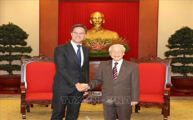 Tổng Bí thư, Chủ tịch nước Nguyễn Phú Trọng tiếp Thủ tướng Hà Lan Mark Rutte