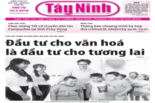 Điểm báo in Tây Ninh ngày 10.04.2019