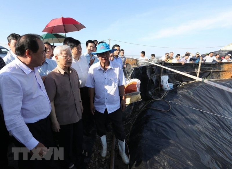 Hình ảnh Tổng Bí thư, Chủ tịch nước làm việc ở Kiên Giang