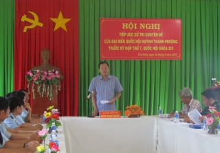 Tiếp xúc cử tri về công tác quản lý, bảo vệ trên khu vực biên giới tại Cửa khẩu quốc gia Phước Tân