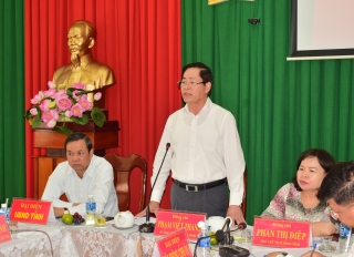 Bí thư Tỉnh ủy Phạm Viết Thanh làm việc với Viện KSND, Công an tỉnh