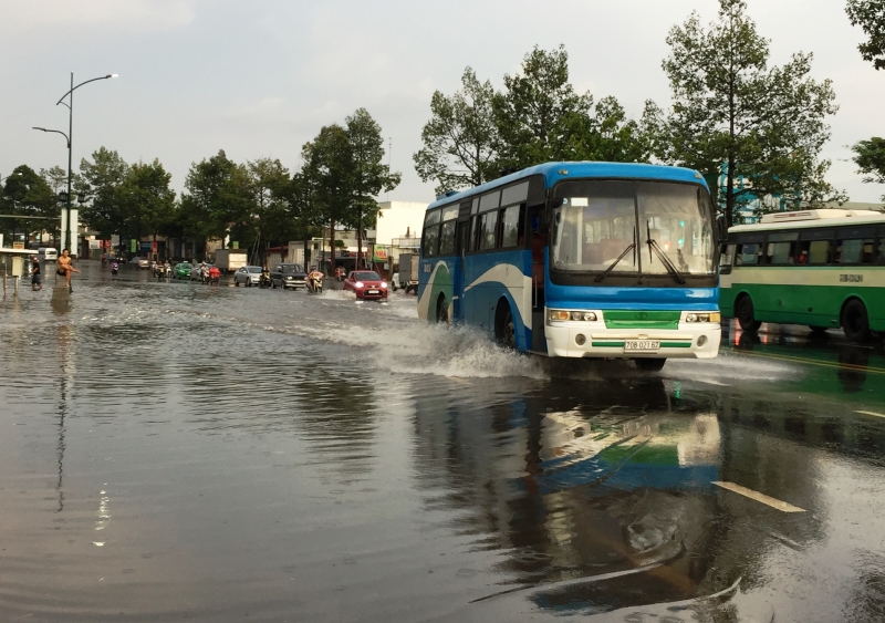 Nhiều tuyến đường ở TP.Tây Ninh ngập sau mưa