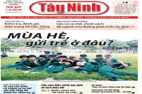 Điểm báo in Tây Ninh ngày 01.06.2019