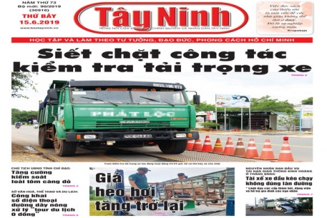 Điểm báo in Tây Ninh ngày 15.06.2019