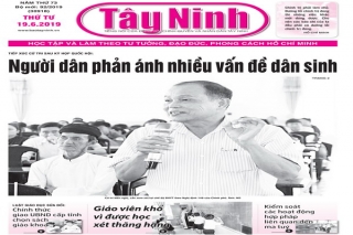 Điểm báo in Tây Ninh ngày 19.06.2019