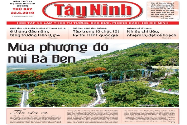 Điểm báo in Tây Ninh ngày 22.06.2019