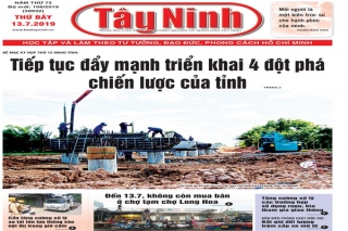 Điểm báo in Tây Ninh ngày 13.07.2019