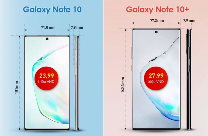 Galaxy Note10 và Note10+ có điểm gì khác nhau