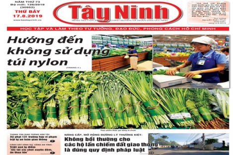 Điểm báo in Tây Ninh ngày 17.08.2019