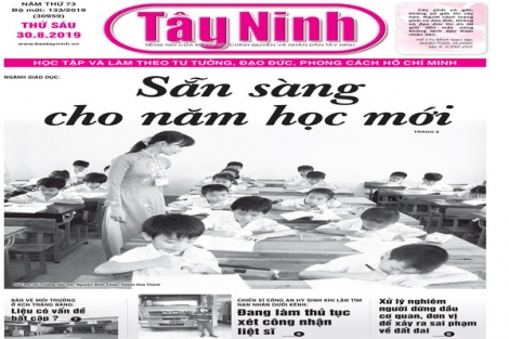 Điểm báo in Tây Ninh ngày 30.08.2019