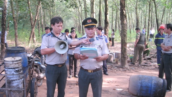 Cưỡng chế, giao quyền sử dụng đất của Công ty CP cao su Hưng Phát cho người mua trúng đấu giá