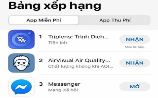 Ứng dụng AirVisual lọt top tải nhiều tại Việt Nam