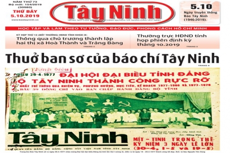 Điểm báo in Tây Ninh ngày 05.10.2019