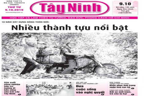 Điểm báo in Tây Ninh ngày 09.10.2019