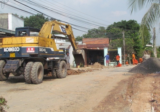 Gò Dầu: Xây dựng hệ thống thoát nước khu vực thị trấn