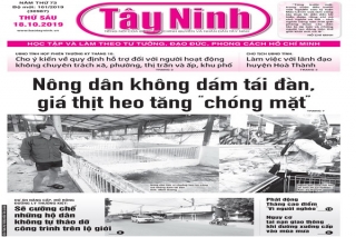 Điểm báo in Tây Ninh ngày 18.10.2019