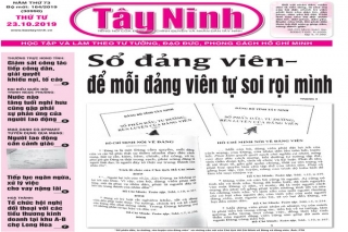 Điểm báo in Tây Ninh ngày 23.10.2019