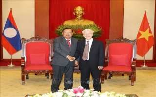 Chủ tịch nước Nguyễn Phú Trọng tiếp Tổng Bí thư, Chủ tịch nước Lào.