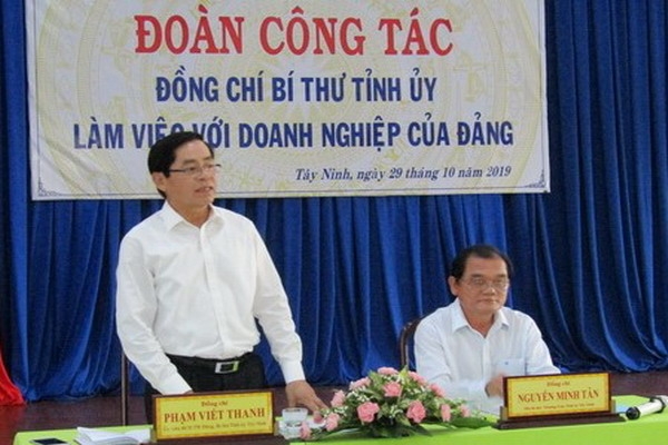 Bí thư Tỉnh ủy làm việc với các doanh nghiệp của Đảng