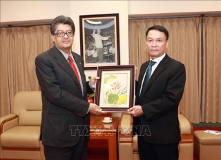 Tổng Giám đốc Thông tấn xã Việt Nam Nguyễn Đức Lợi tiếp Đại sứ Armenia tại Việt Nam