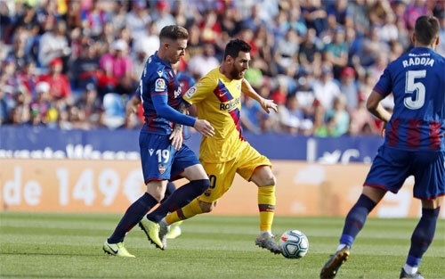 Barca đại bại trước Levante