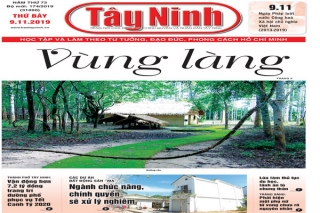 Điểm báo in Tây Ninh ngày 09.11.2019