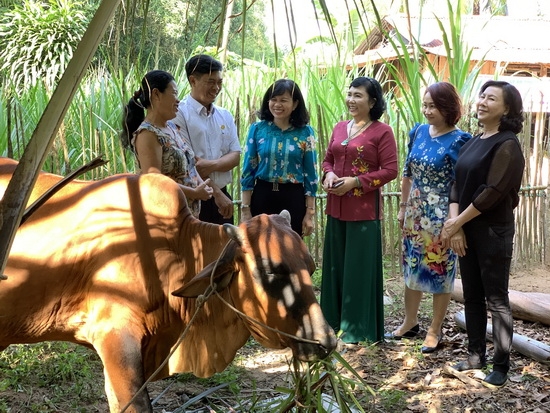 Trao vốn hỗ trợ phụ nữ nghèo.