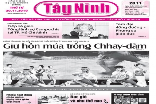 Điểm báo in Tây Ninh ngày 20.11.2019