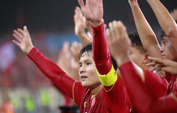 Quang Hải đeo băng thủ quân U22 Việt Nam tại SEA Games 30