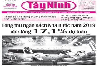 Điểm báo in Tây Ninh ngày 27.11.2019