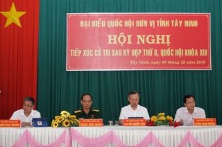 Đoàn ĐBQH đơn vị tỉnh Tây Ninh tiếp xúc cử tri sau kỳ họp thứ 8, Quốc hội khoá XIV