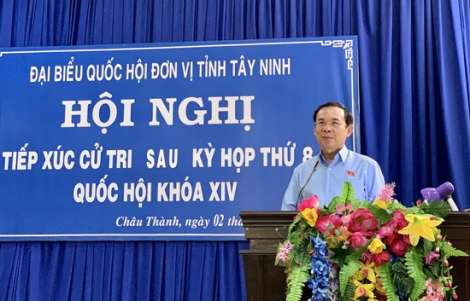 ĐBQH tiếp xúc cử tri Châu Thành, Tân Châu sau kỳ họp thứ 8 Quốc hội khóa XIV