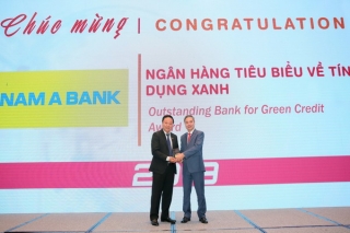 Nam A Bank nhận giải thưởng “Ngân hàng tiêu biểu về tín dụng xanh” năm 2019