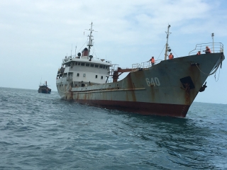 Tàu 640 cứu nạn và lai dắt tàu cá KH 917.91 TS về Côn Đảo an toàn