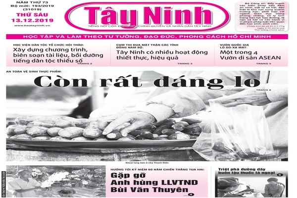 Điểm báo in Tây Ninh ngày 13.12.2019