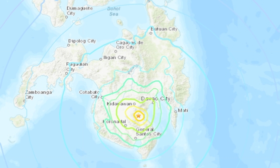 Động đất 6,8 độ ở Philippines