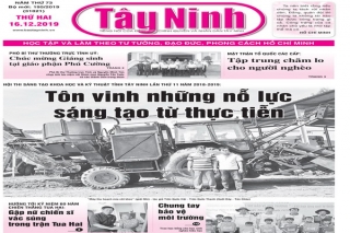 Điểm báo in Tây Ninh ngày 16.12.2019