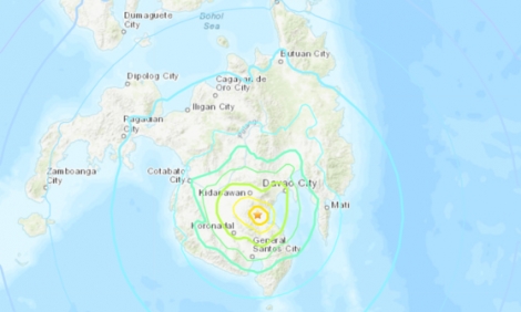 Động đất 6,8 độ ở Philippines