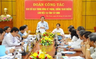 Kiểm tra, đôn đốc công tác phòng, chống tham nhũng tại Tây Ninh
