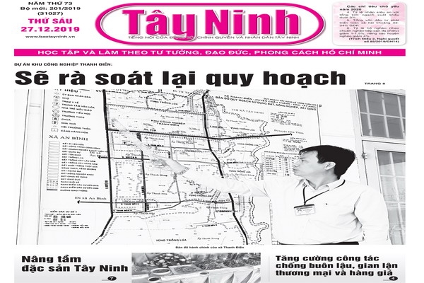 Điểm báo in Tây Ninh ngày 27.12.2019