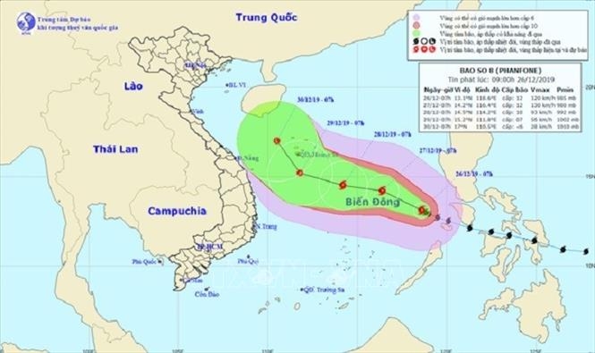 Bão số 8 đi chuyển chậm theo hướng Tây Tây Bắc