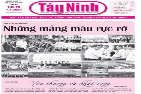 Điểm báo in Tây Ninh ngày 01.01.2020