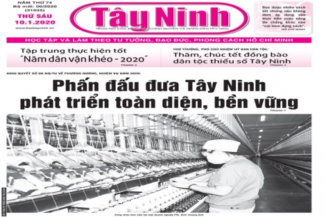 Điểm báo in Tây Ninh ngày 10.01.2020