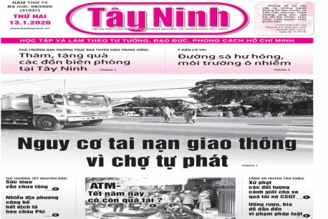 Điểm báo in Tây Ninh ngày 13.01.2020